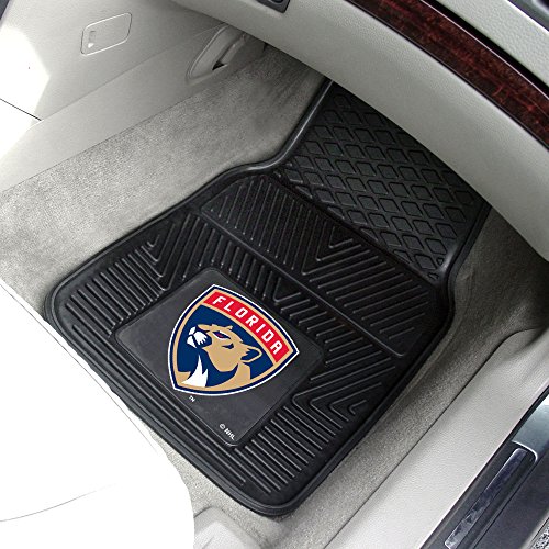 Fanmats 10541 NHL - 18 en x27 en -.. Florida Panthers 2-pc Heavy Duty Vinyl Car Mat Set