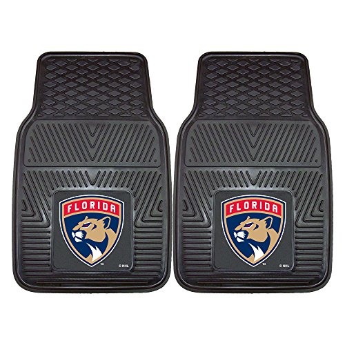 Fanmats 10541 NHL - 18 en x27 en -.. Florida Panthers 2-pc Heavy Duty Vinyl Car Mat Set