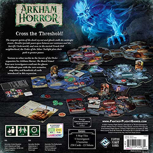 Fantasy Flight Games - Arkham Tercera Edición: Secretos de la Orden - Juego de Mesa, Mixto, FFGAHB06