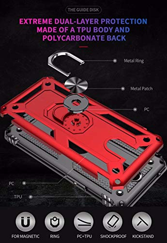 FanTing Funda para Honor X10 MAX 5G,Soporte Plegable, A Prueba de Choques，Carcasa a Prueba de Golpes TPU+PC Case para Honor X10 MAX 5G -Negro