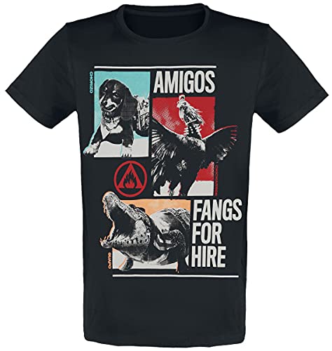 Far Cry 6 - The Amigos Hombre Camiseta Negro XXL, 100% algodón, Regular