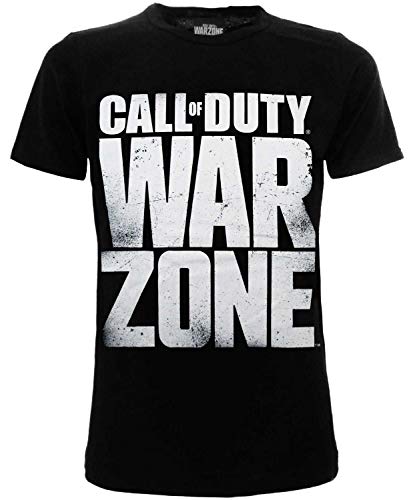 Fashion UK Camiseta Call of Duty Warzone con texto original oficial negro para adulto y niño Negro S