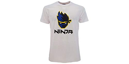Fashion UK Camiseta ninja original Streamer Youtuber blanca camiseta oficial, blanco, 9-11 Años