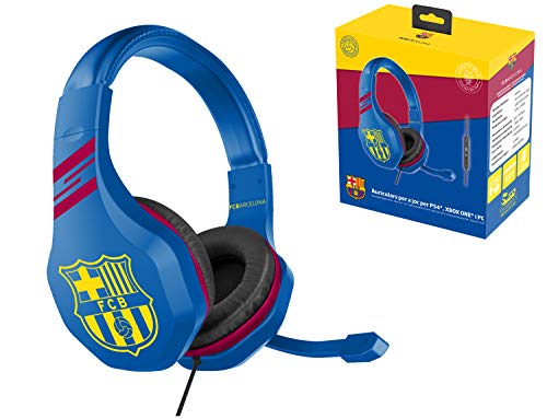 FC Barcelona Auriculares gaming accesorio gamer para PS4, PS4 Pro, Xbox One, PC