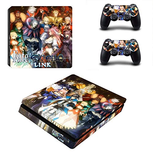 FENGLING Fate Extella Link Ps4 Slim Skin Sticker Calcomanía para Playstation 4 Consola y Controlador Ps4 Slim Skins Stickers Vinilo