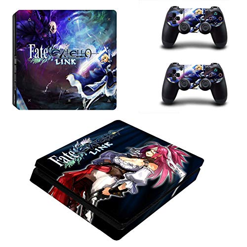 FENGLING Fate Extella Link Ps4 Slim Skin Sticker Calcomanía para Playstation 4 Consola y Controlador Ps4 Slim Skins Stickers Vinilo
