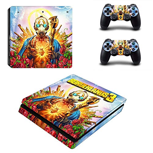 FENGLING Juego Borderlands 3 Ps4 Slim Skin Sticker Decal para Sony Playstation 4 Consola y Controlador Ps4 Slim Skin Sticker Skin Vinyl