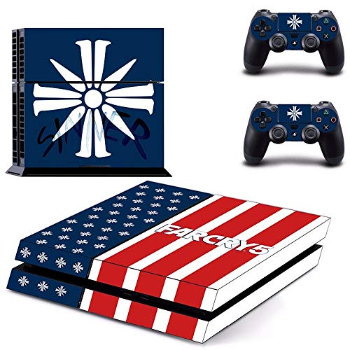 FENGLING Juego Far Cry 5 Farcry Ps4 Skin Sticker Decal para Sony Playstation 4 Console y 2 Controladores Ps4 Skins Sticker Vinyl