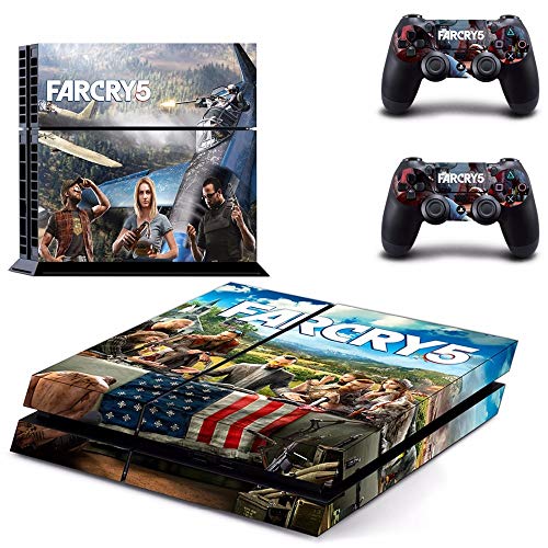 FENGLING Juego Far Cry 5 Farcry Ps4 Skin Sticker Decal para Sony Playstation 4 Console y 2 Controladores Ps4 Skins Sticker Vinyl