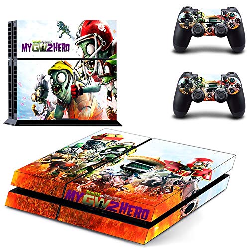 FENGLING Plants Vs Zombies Style Ps4 Skin Sticker para Playstation 4 Consola y 2 Controladores Calcomanía Vinilos Protectores