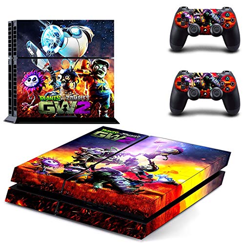 FENGLING Plants Vs Zombies Style Ps4 Skin Sticker para Playstation 4 Consola y 2 Controladores Calcomanía Vinilos Protectores