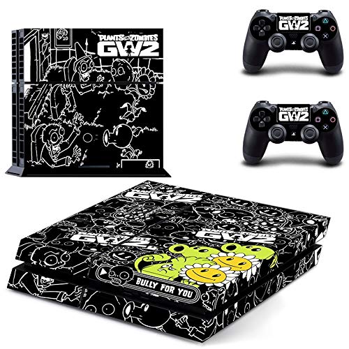 FENGLING Plants Vs Zombies Style Ps4 Skin Sticker para Playstation 4 Consola y 2 Controladores Calcomanía Vinilos Protectores