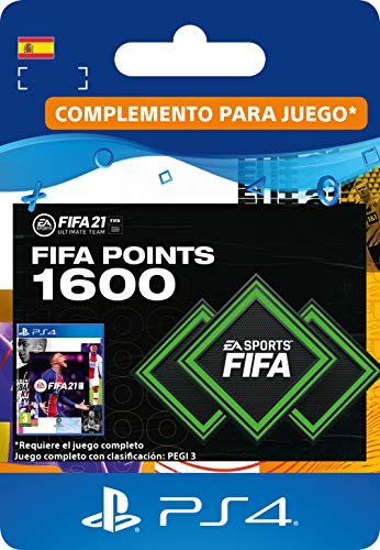 FIFA 21 Ultimate Team 1600 FIFA Points | Código de descarga PS4 (incl. upgrade gratuita a PS5) - Cuenta española