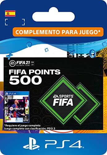 FIFA 21 Ultimate Team 500 FIFA Points | Código de descarga PS4 (incl. upgrade gratuita a PS5) - Cuenta española