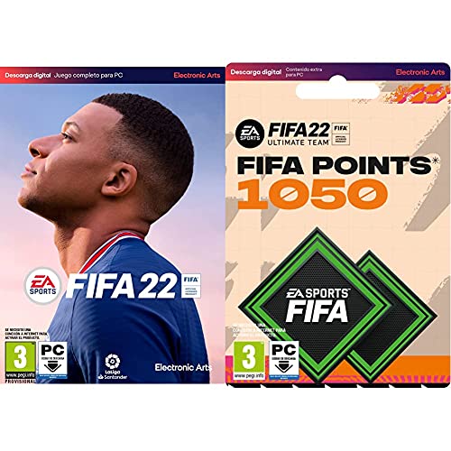 FIFA 22 Standard | PC + FIFA 22 Ultimate Team 1050 FIFA Points | Código Origin para PC