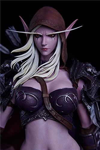 Figura De World of Warcraft - Forsaken Queen Sylvanas Windrunner Statue, 20 '' (50 Cm) Estatua Alta, Fina Y Delicada