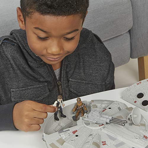 Figura y vehículo de Star Wars Mission Fleet Han Solo Millennium Falcon a escala de 2,5 pulgadas, juguetes para niños a partir de 4 años