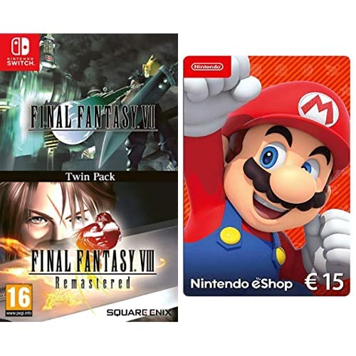 Final Fantasy VII & Final Fantasy VIII Remastered Twing Pack & Nintendo eShop Tarjeta de regalo 15€