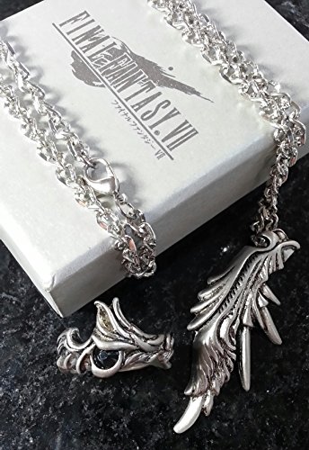 Final Fantasy VII Sephiroth Anillo & Collar One Winged Angel | FF7 Cosplay Dissidia Griever Cloud XV 15