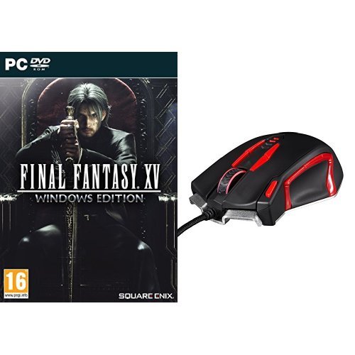 Final Fantasy XV - Windows Edition + Konix Valkyrie - Ratón para juegos, color negro