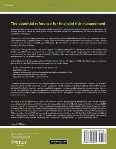 Financial Risk Manager Handbook: FRM Part I / Part II + Test Bank: 625 (Wiley Finance)