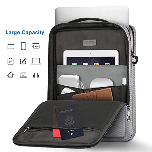 FINPAC Funda para Portátiles, Bolsa de Transporte Hombro Maletín Repelente al Agua para Macbook Pro 14 2021, 13.3" MacBook Air M1 A2179 A1932, MacBook Pro 13 A2251 A2289 A2159, Surface Pro X/7/6/5/4/3