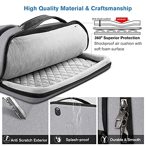 FINPAC Funda para Portátiles, Bolsa de Transporte Hombro Maletín Repelente al Agua para Macbook Pro 14 2021, 13.3" MacBook Air M1 A2179 A1932, MacBook Pro 13 A2251 A2289 A2159, Surface Pro X/7/6/5/4/3