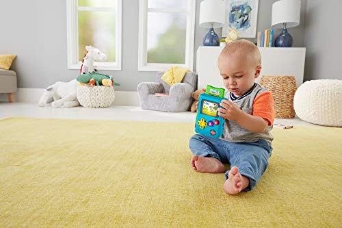 Fisher-Price Videoconsola retro de aprendizaje de Ríe y Aprende, juguete con sonidos, regalo para bebés +6 meses, Mattel HBC82