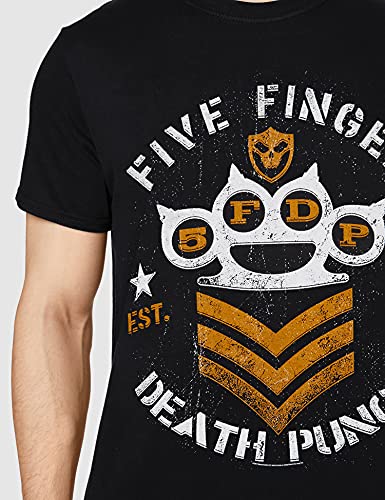 Five Finger Death Punch Chevron Camiseta Manga Corta, Negro, M para Hombre