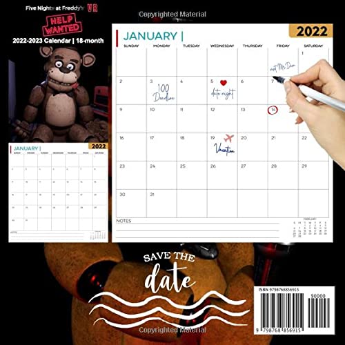 Five Nights at Freddy's Help Wanted Calendar 2022-2023: Five Nights at Freddy's Calendar 2022 - OFFICIAL Games calendar 2022 18 months- Planner Gifts ... 17''x11''(Kalendar Calendario Calendrier). 6