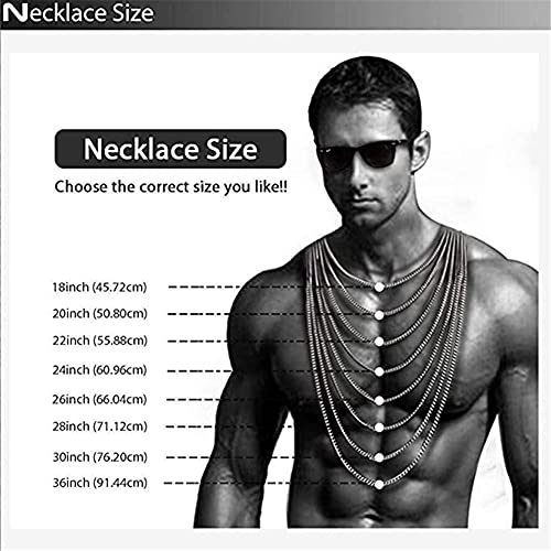 FLQWLL Collar Cadena Rey Bizantino Blanco Y Negro con Doble Cabeza Lobo Acero Inoxidable para Hombre con Colgante Martillo Thor, Joyería Amuleto Nudo Celta Vikingo Nórdico Mjolnir,Plata,50cm