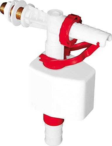 Fominaya 0144160120 Grifo Lateral Compacto, Cierre Piston, conexión latón 3/8", Blanco/Rojo, Estandar