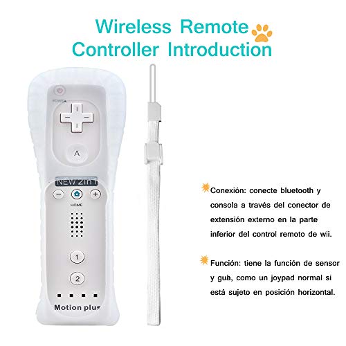 FONCBIEN Mandos a Distancia para Wii , Mando a Distancia De Repuesto con Funda De Silicona y Correa para La Muñeca para Nintendo Wii y Wii U