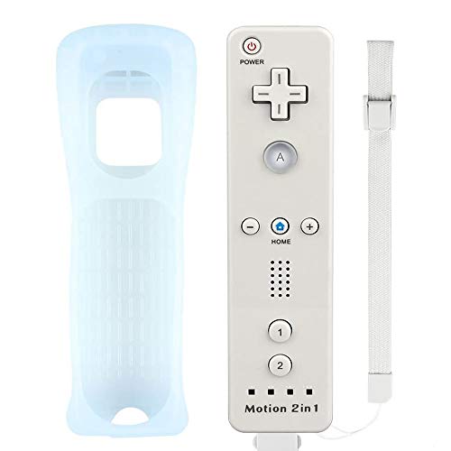 FONCBIEN Mandos a Distancia para Wii , Mando a Distancia De Repuesto con Funda De Silicona y Correa para La Muñeca para Nintendo Wii y Wii U