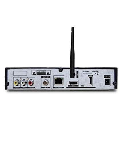 Fonestar RDS-584WHD - Receptor Satélite HD, WiFi, USB 2.0, Ethernet, 12 V DC, 1 A con adaptador incluido, Negro, 220 x 40 x 140 mm
