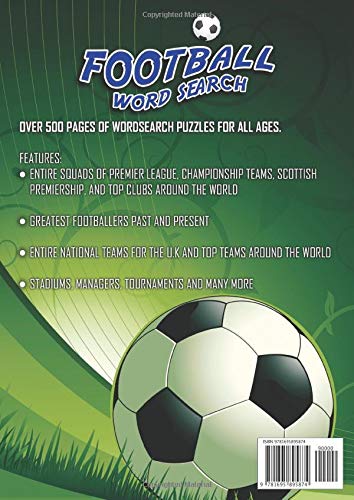 Football Word search for kids and adults: Premier League 2019/2020 Efl & Intl clubs 500 pages