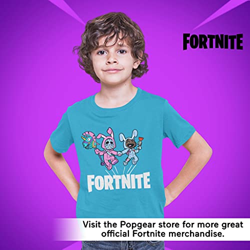 Fortnite Bunny Trouble Jungen T-Shirt Camiseta, Azure Blau, 176 para Niños
