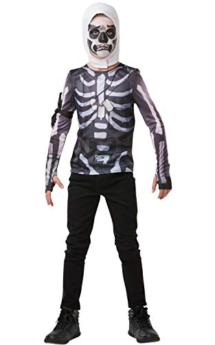 Fortnite - Disfraz camiseta Skull Trooper para niño, Medium - 152 cm