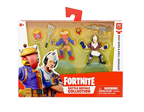 Fortnite Duo Pack – 2 Figuras Battle Royale Collection – Beef Boss y Grill Sergeant, Multicolor (Moose Toys 63543)
