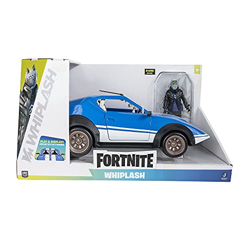 Fortnite Joy Ride Whiplash (Azul y Blanco), vehículo con Figura articulada X-Lord de 4 Pulgadas, Multicolor (Jazwares FNT0815)