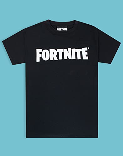 Fortnite Logo Boys Camiseta Negro Corto Manga Gamer Top S