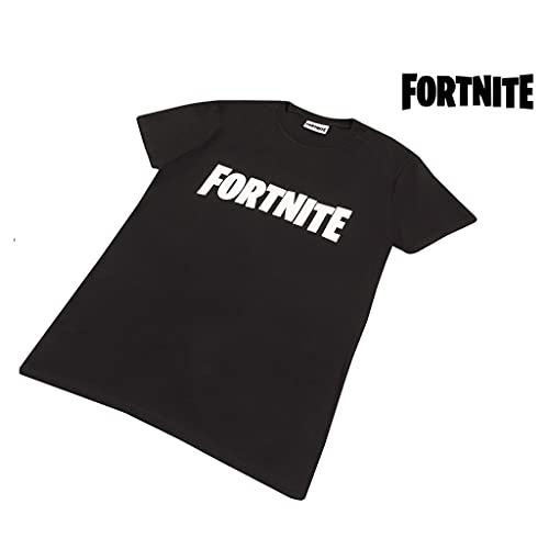 Fortnite Logotipo del Texto Camiseta para Hombre Negro L | Xbox PS4 PS5 Interruptor Camiseta gráfica, Idea Gamer Regalo de cumpleaños para los individuos, para el hogar o la Gimnasia