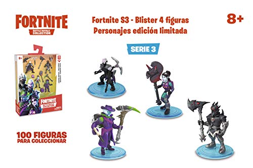 Fortnite. Pack de 4 Figuras de 7 cm articuladas, Serie 3, edición Limitada