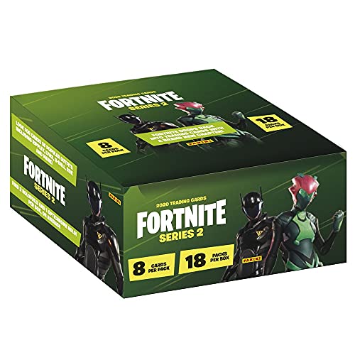 Fortnite Trading card Series 2 BOX DA 18 Bustine- Caja Sobres, Color Verde (Panini España