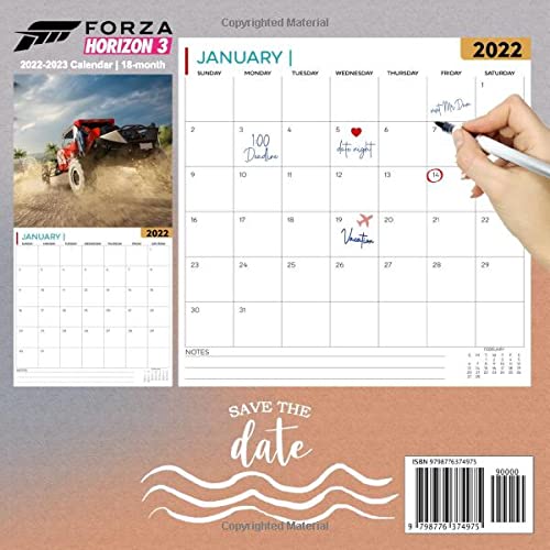 Forza Horizon 3: OFFICIAL 2022 Calendar - Video Game calendar 2022 - Forza Horizon 3 -18 monthly 2022-2023 Calendar - Planner Gifts for boys girls ... games Kalendar Calendario Calendrier). 1