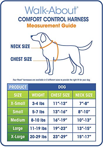 Four Paws Arnés Grande para Perro con Control cómodo Rojo