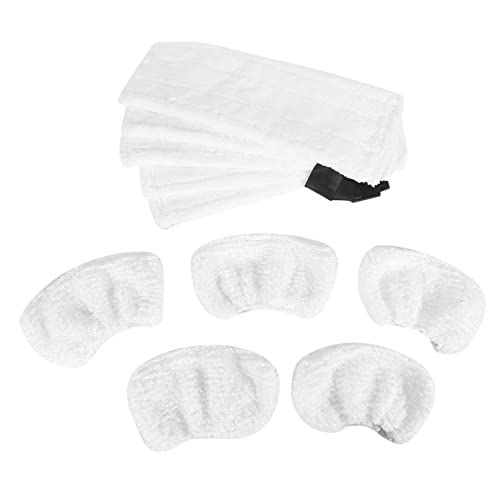 Fransande Paño de microfibra lavable (5 para boquillas de + 5 para boquillas de mano) para limpiadores de vapor EasyFix SC2, SC3, SC4 y SC5