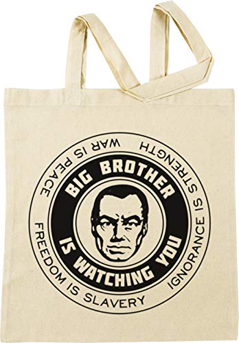 Freedom is slavery - Ignorance is strength - War is peace - George Orwell, 1984 - Orwell Beige Bolsa De Compras