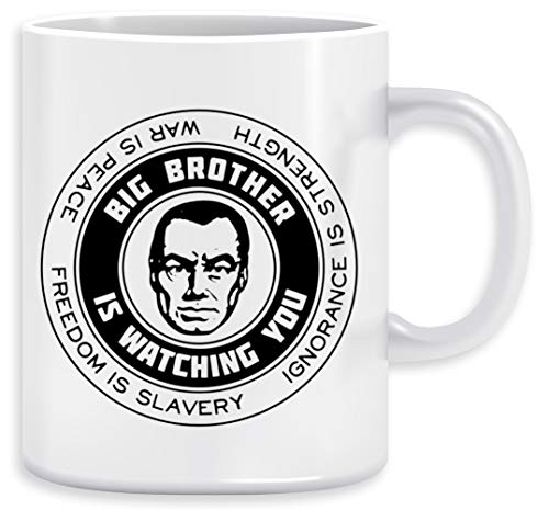 Freedom is slavery - Ignorance is strength - War is peace - George Orwell, 1984 - Orwell Taza Ceramic Mug Cup