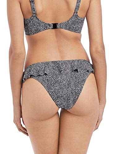 Freya Swim - Bas de Maillot à Volants imprimé Animal Run Wild Noir